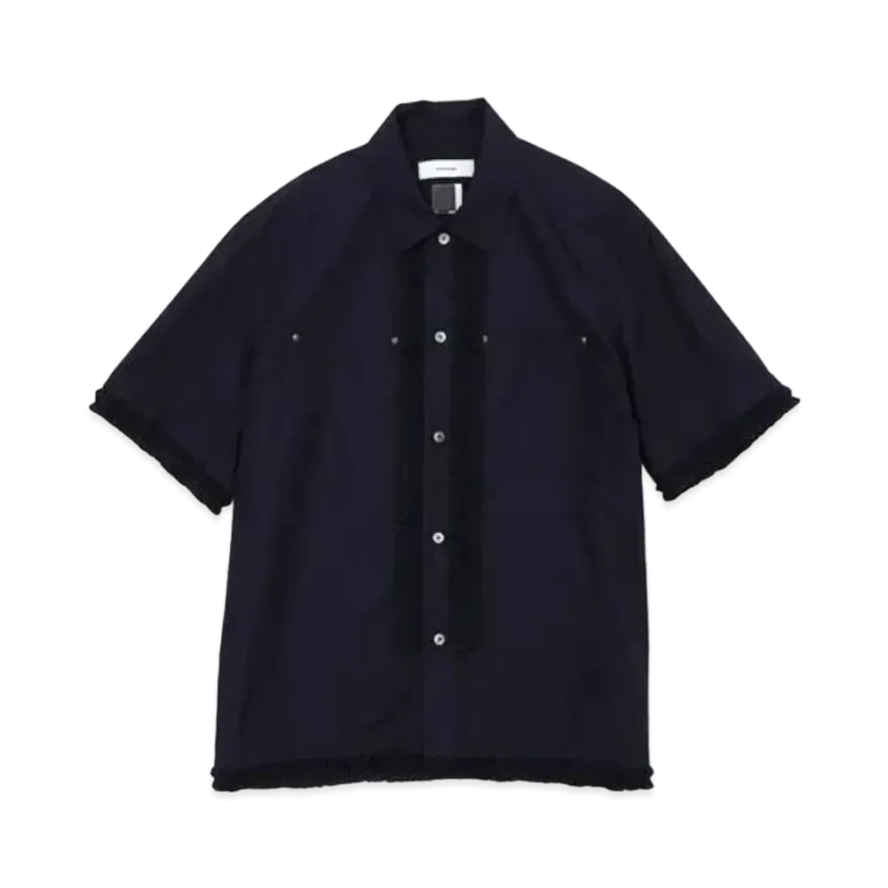 FACETASM Frill Short Sleeve Shirt "Navy"