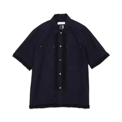 FACETASM Frill Short Sleeve Shirt "Navy"