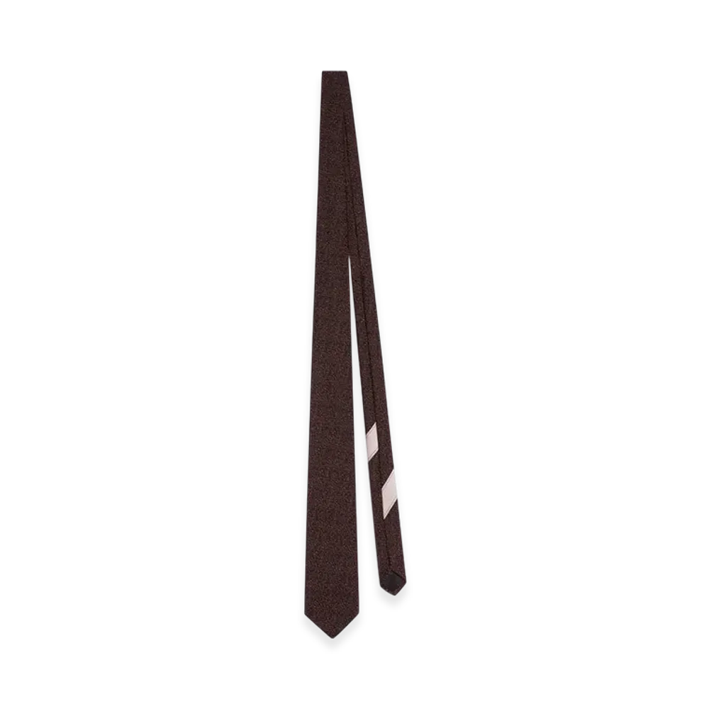 DRIES VAN NOTEN Classic Wool Silk Tie "Burgundy"