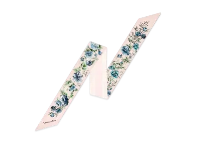 Dior Granville Mitzah Scarf Silk Twill "Pale Pink Multicolor"