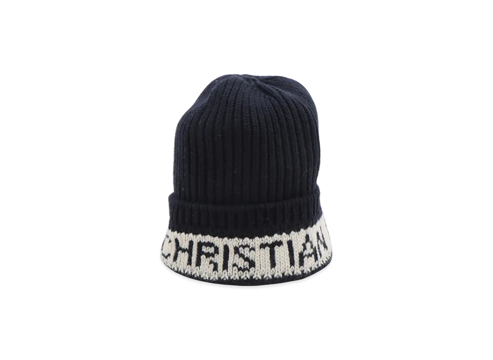 Dior Christian Dior Logo Knit Cap "Navy/White"