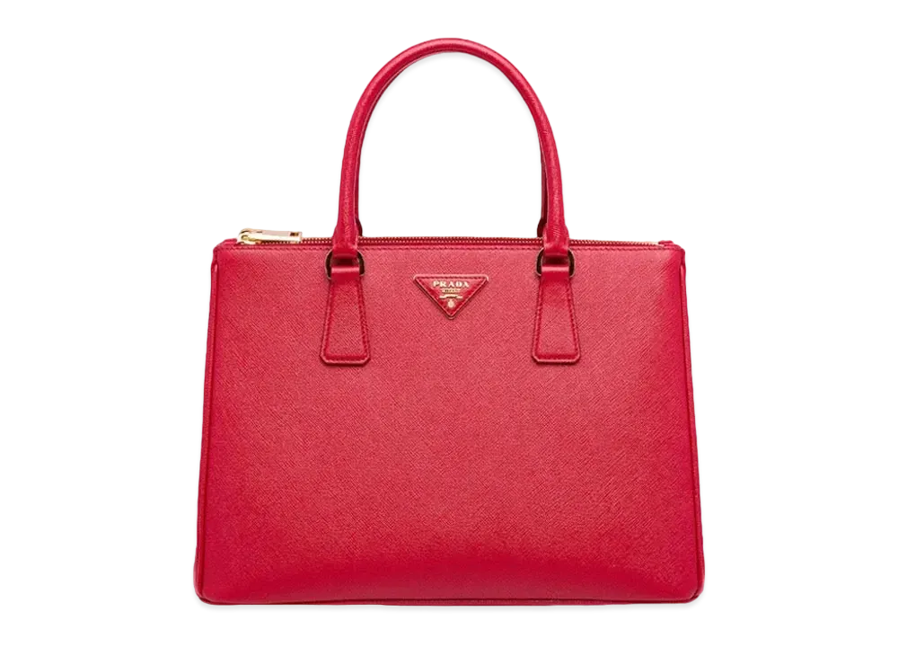 PRADA Galleria Saffiano Leather Large Bag "Red"