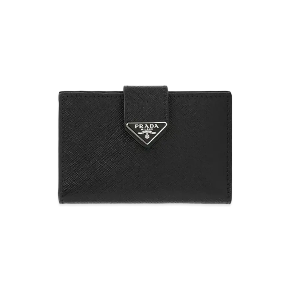 PRADA Saffiano Leather Card Holder "Black"