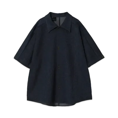 N.HOOLYWOOD Half Sleeve Big Shirt "Navy"