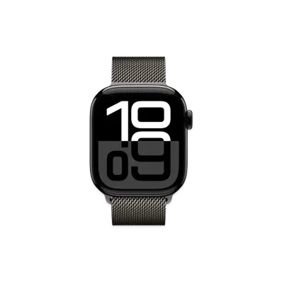 Apple Watch Series 10 GPS Model Jet Black Aluminiumcase Stainless Steel Milanese Loop "Slate"