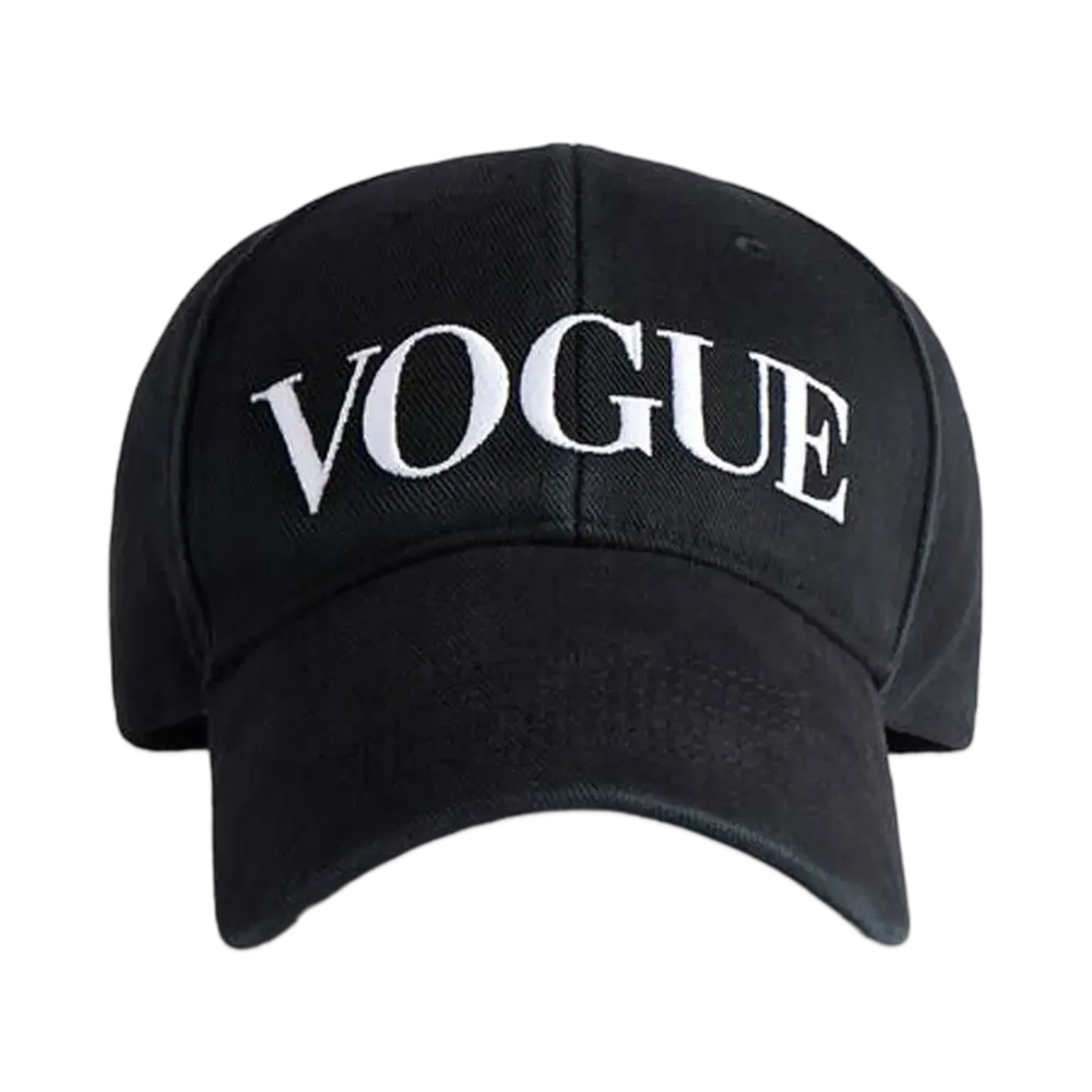 BALENCIAGA x VOGUE Cap in Faded Cotton Canvas "Black"