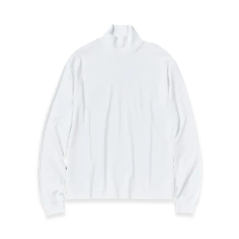 AURALEE Seamless Hi Neck L/S T-Shirt "White"