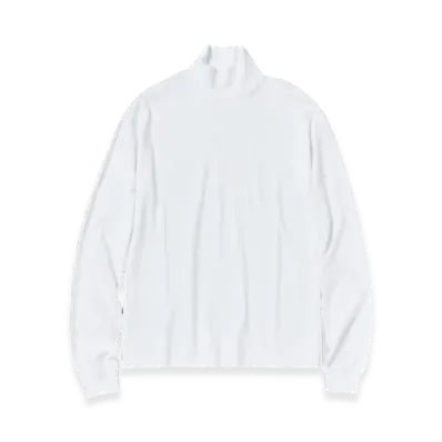 AURALEE Seamless Hi Neck L/S T-Shirt "White"