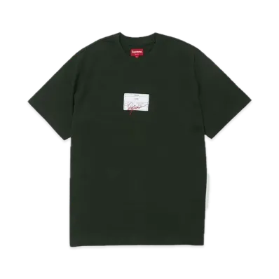 Supreme Signature Label S/S Top "Olive"