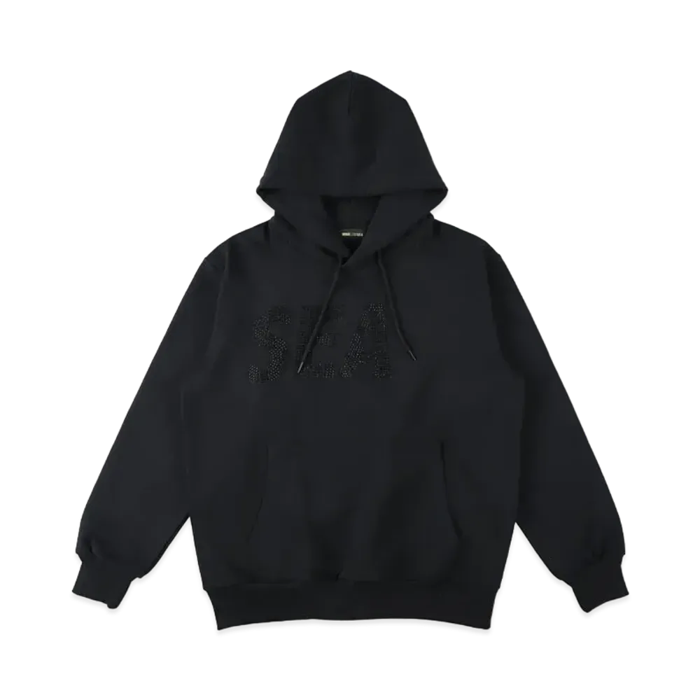 WIND AND SEA Sea Rhine Stone Hoodie "Black"