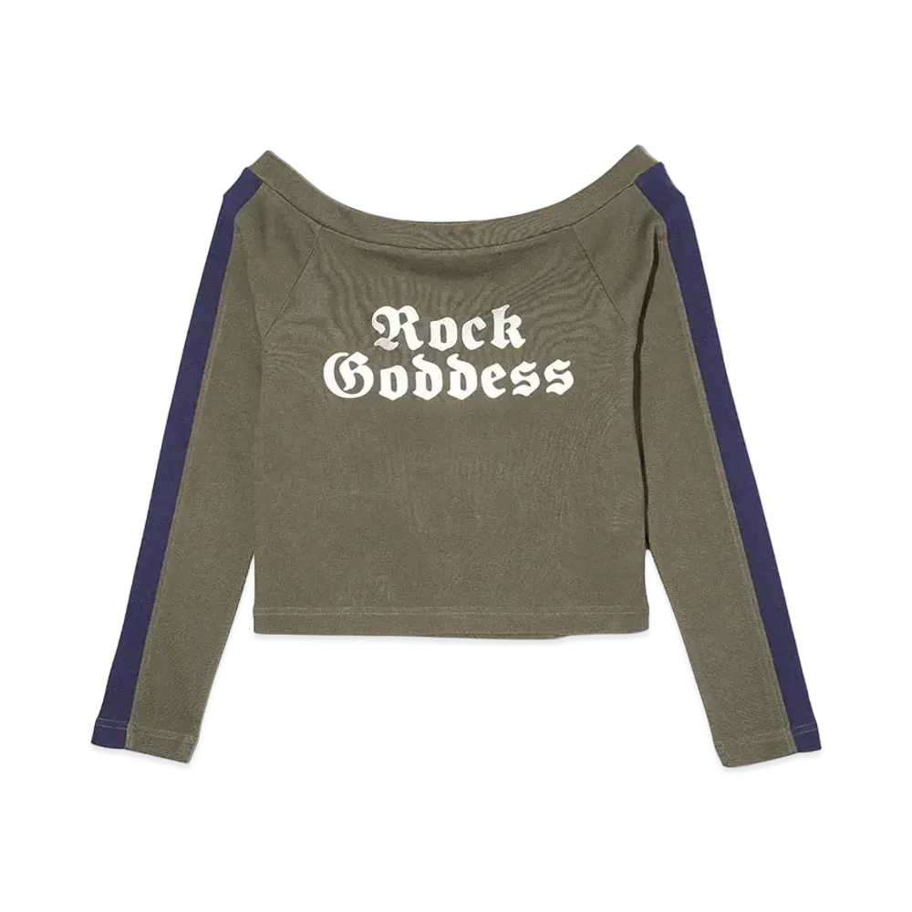 X-Girl Off The Shoulder L/S Top "Olive"