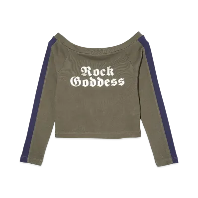 X-Girl Off The Shoulder L/S Top "Olive"
