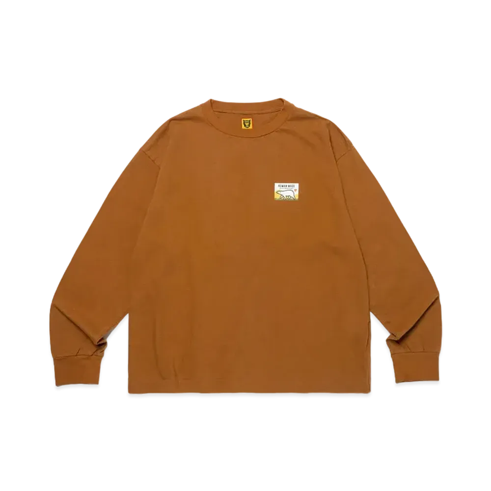 HUMAN MADE Wool Blended L/S T-Shirt "Brown"