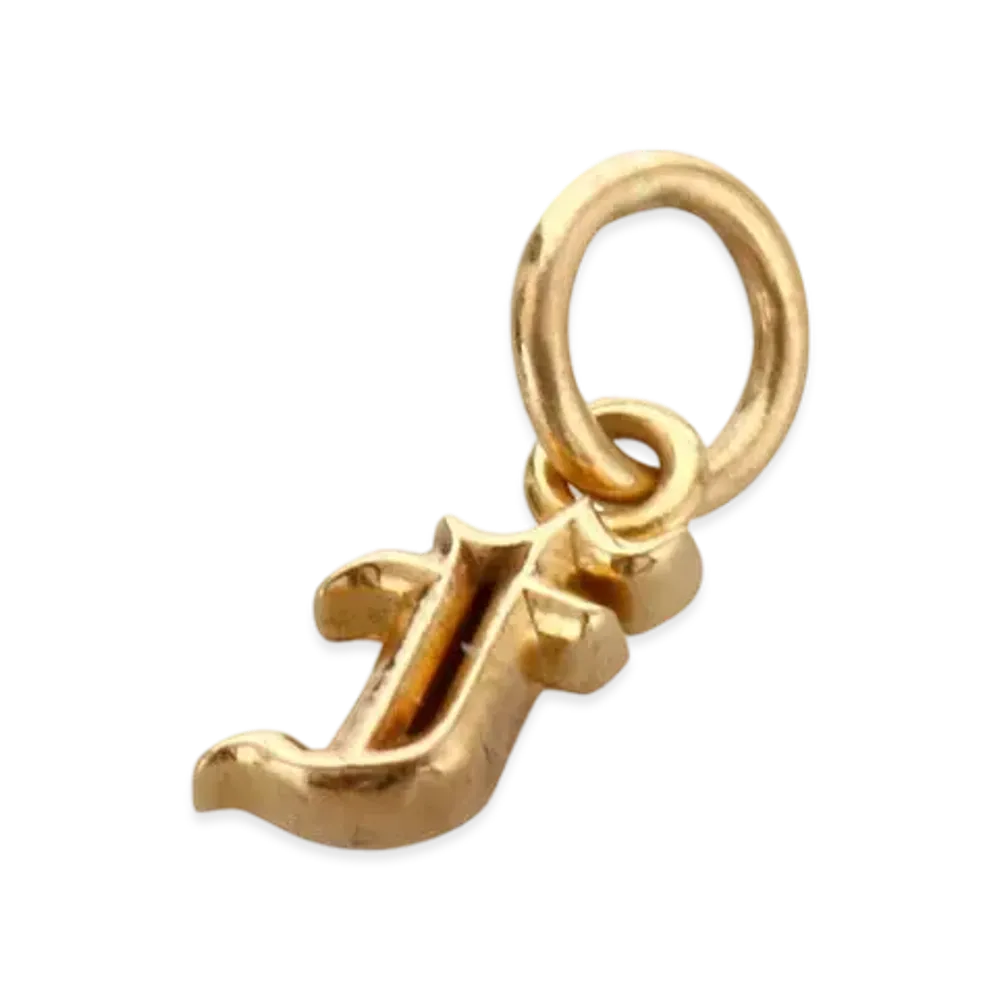 Chrome Hearts 22K Mini Alphabet Charm F "Gold"