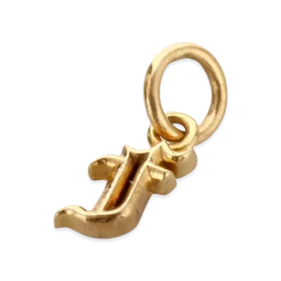 Chrome Hearts 22K Mini Alphabet Charm F "Gold"
