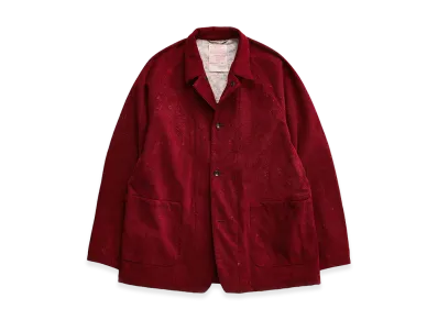 NICENESS Lennox Bleached Faux Suede Raglan Coverall "Red"