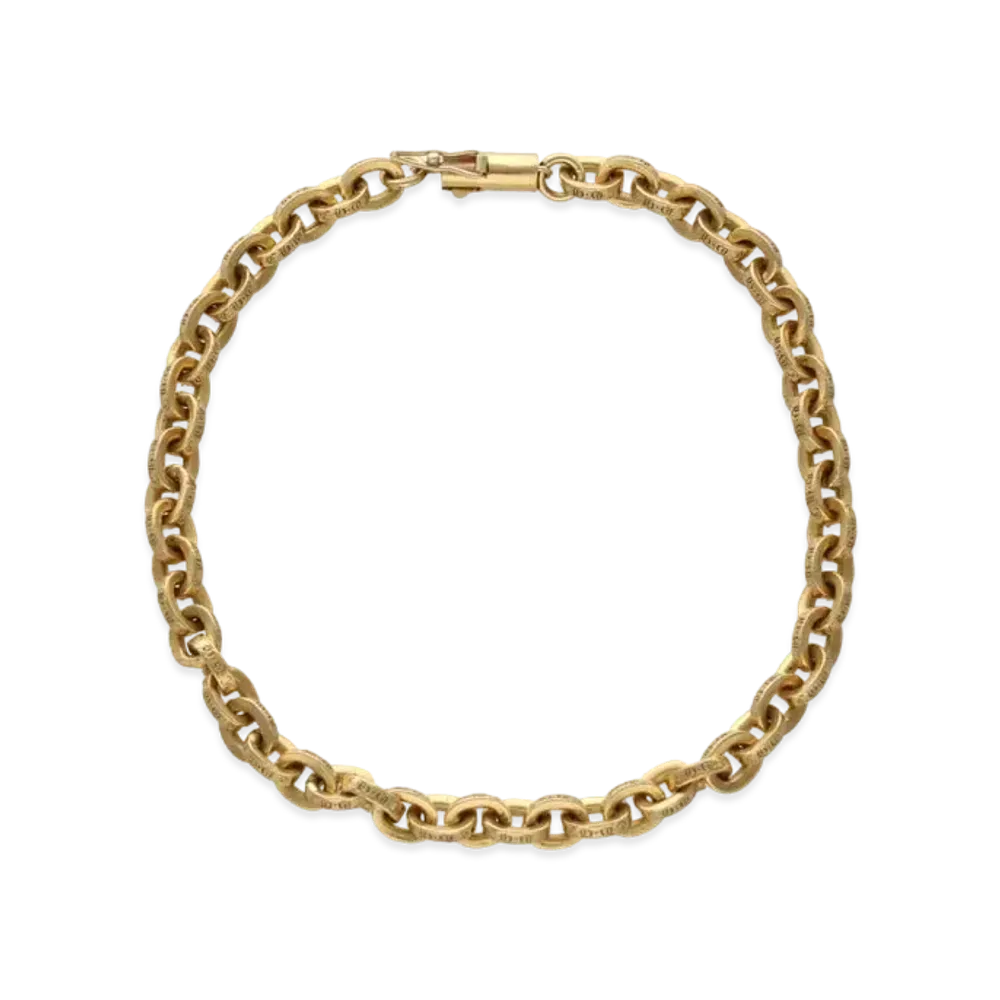 Chrome Hearts 22K Paper Chain Bracelet "Yellow Gold"