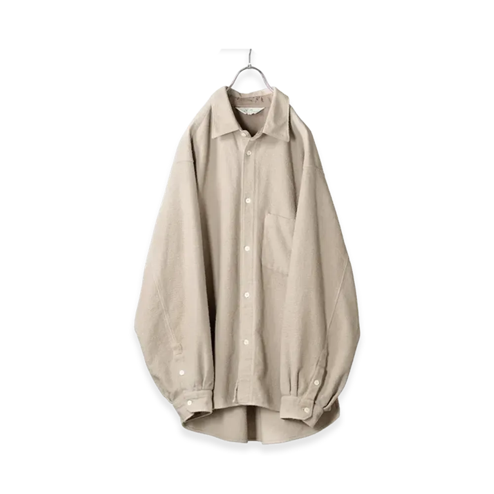 ANCELLM Damage Waffle Crew LS "P.Beige"