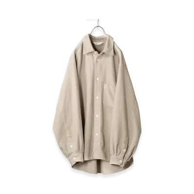 ANCELLM Damage Waffle Crew LS "P.Beige"