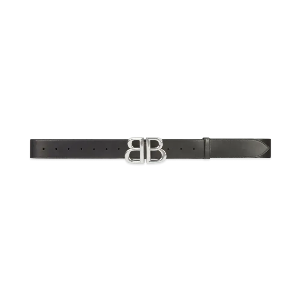 GUCCI x BALENCIAGA The Hacker BB Belt Calafskin "Black"