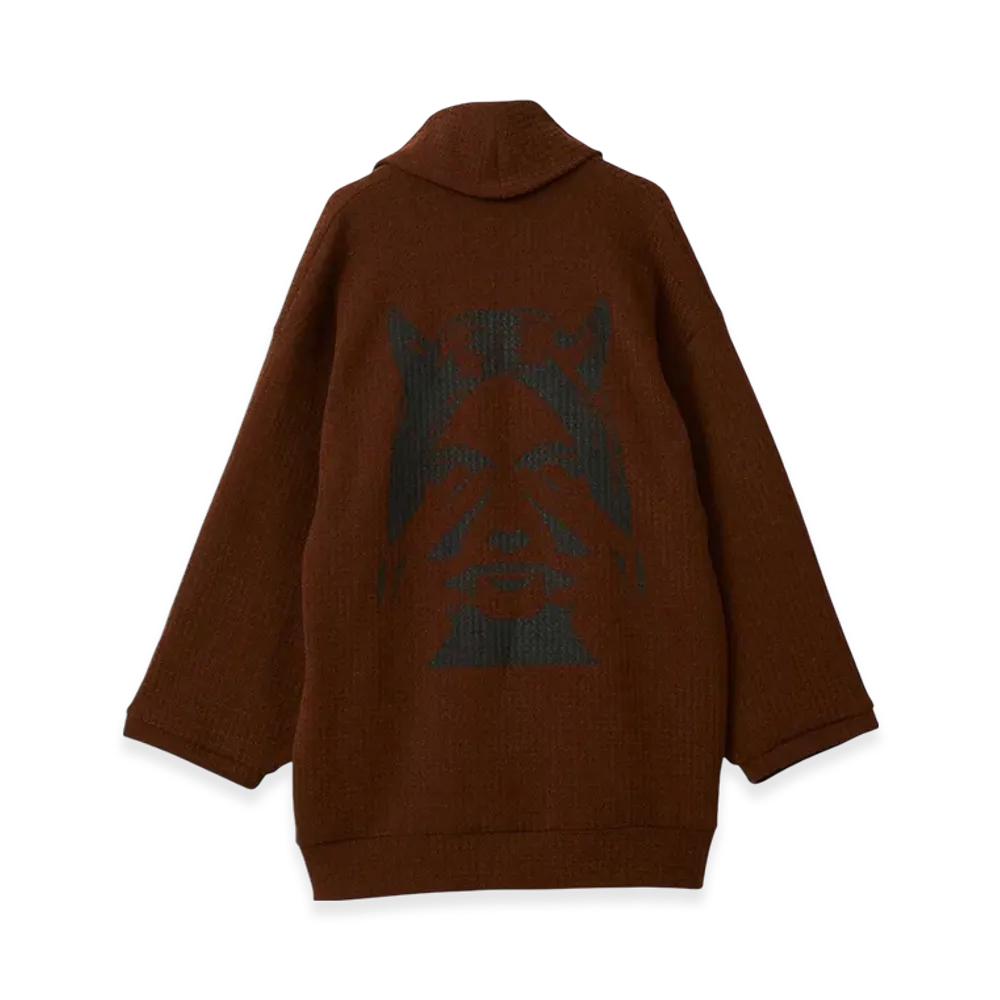 HYSTERIC GLAMOUR See No Evil Oversized Cardigan "Brown"