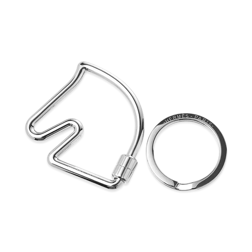 Hermes Cheval Key Ring "Silver"