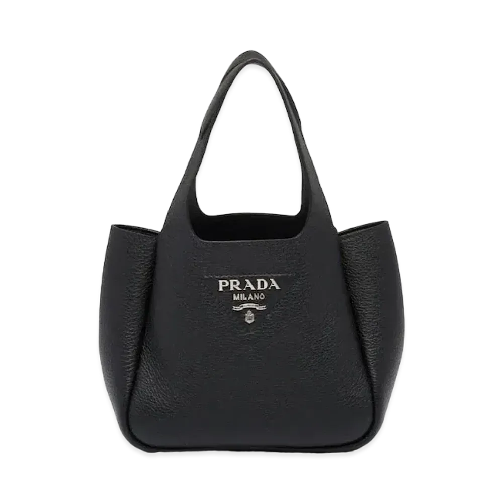 PRADA Fluee Small Leather Tote "Black"