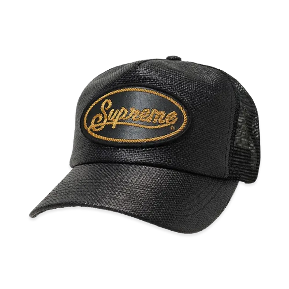 Supreme Raffia Mesh Back 5-Panel "Black"