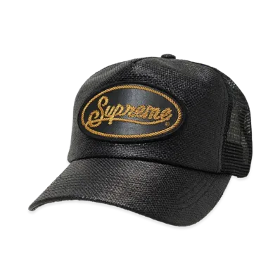 Supreme Raffia Mesh Back 5-Panel "Black"