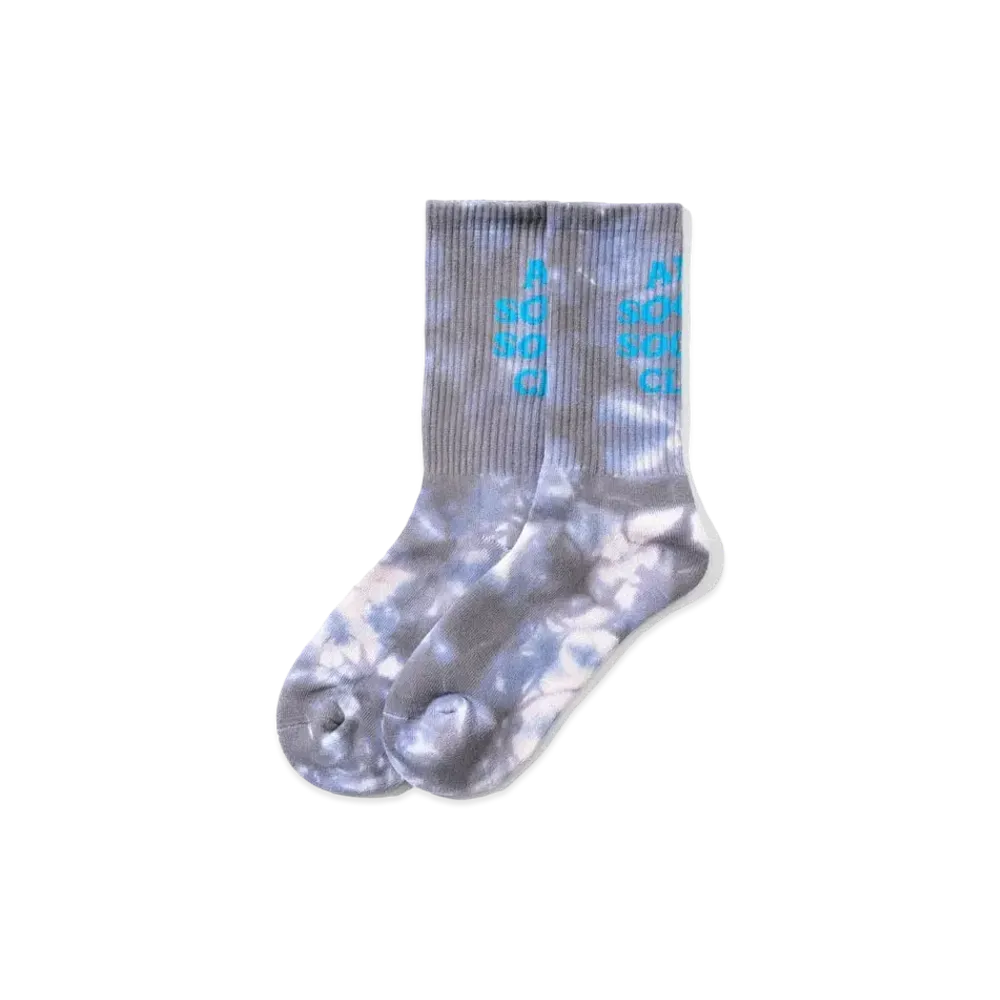 ANTI SOCIAL SOCIAL CLUB FA22 Call My Bluff Grey Tie Dye Socks "Grey"
