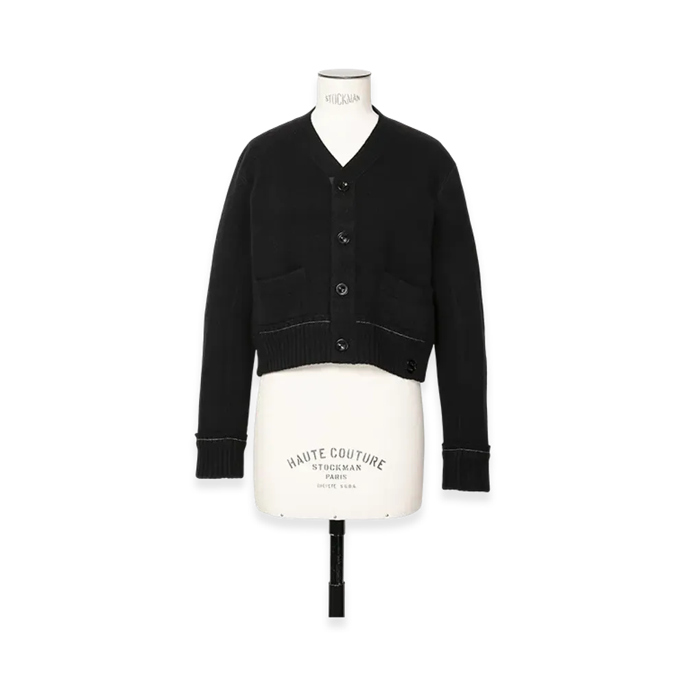 sacai S Cashmere Knit Cardigan "Black"