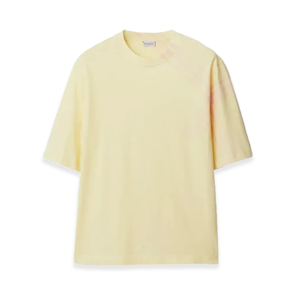 Burberry Check Sleeve Cotton T-Shirt "Sherbet"