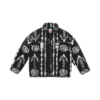 Supreme x SOUTH2 WEST8 Fleece Jacket "Black/White"