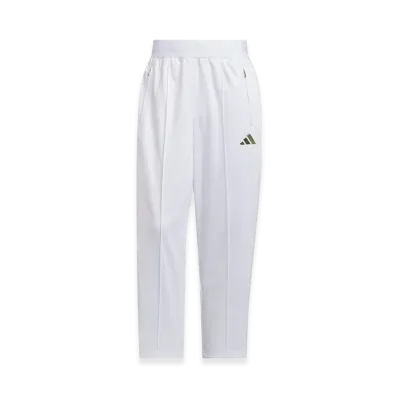 adidas Staygold Loose Fit Full Length Open Hem Track Pants "White/Gold Metallic"