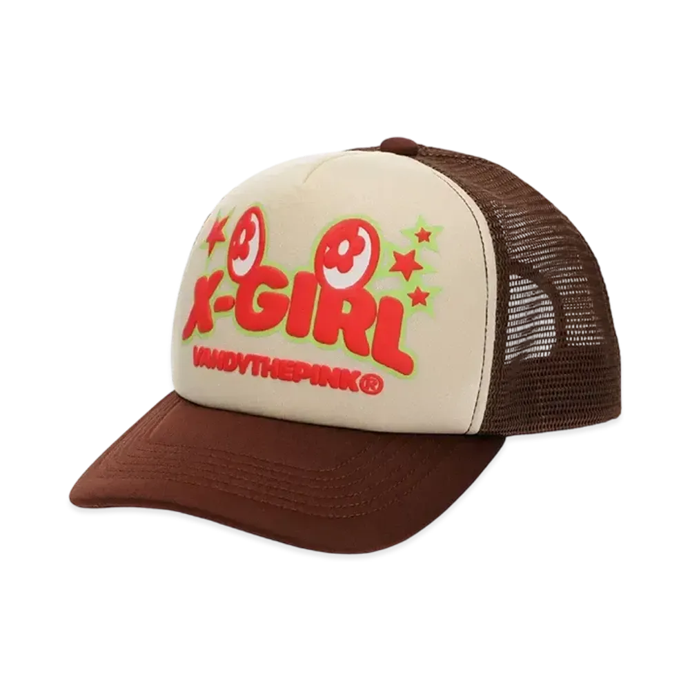 X-Girl x VANDY THE PINK Trucker Cap "Brown"