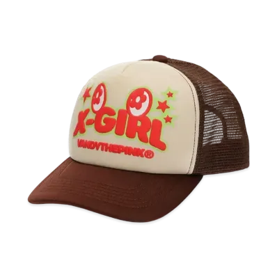 X-Girl x VANDY THE PINK Trucker Cap "Brown"
