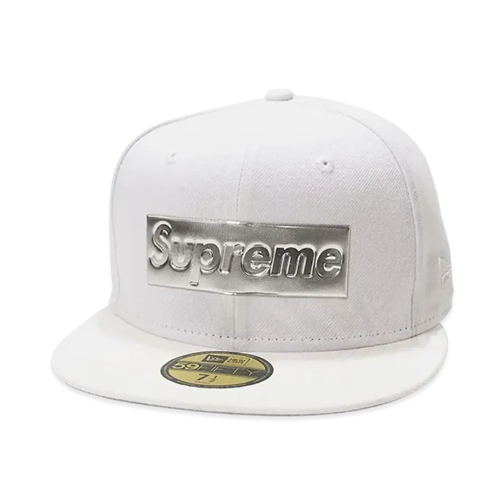 Supreme Metallic Box Logo New Era "White" (16SS)