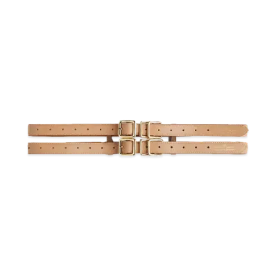 rokh x H&M Leather Double Waist Belt "Beige"