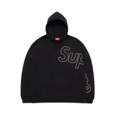 Supreme Reflective Hooded Sweatshirt "Black"