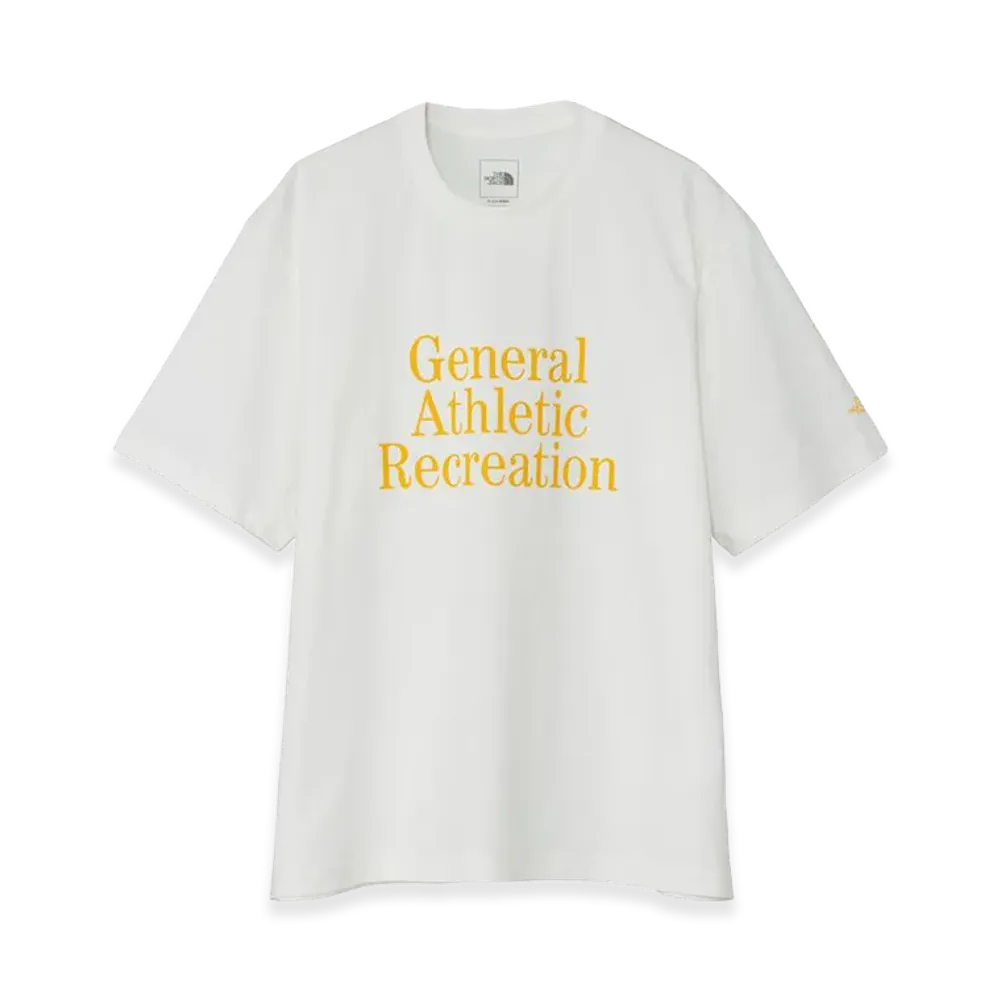 The North Face General Athletic Recreation Typographic White Short Sleeve Tee Unisex "White/Yellow"