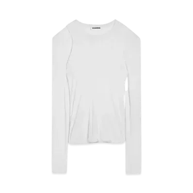 Jil Sander Women's Crew-Neck T-Shirt "Optic White"
