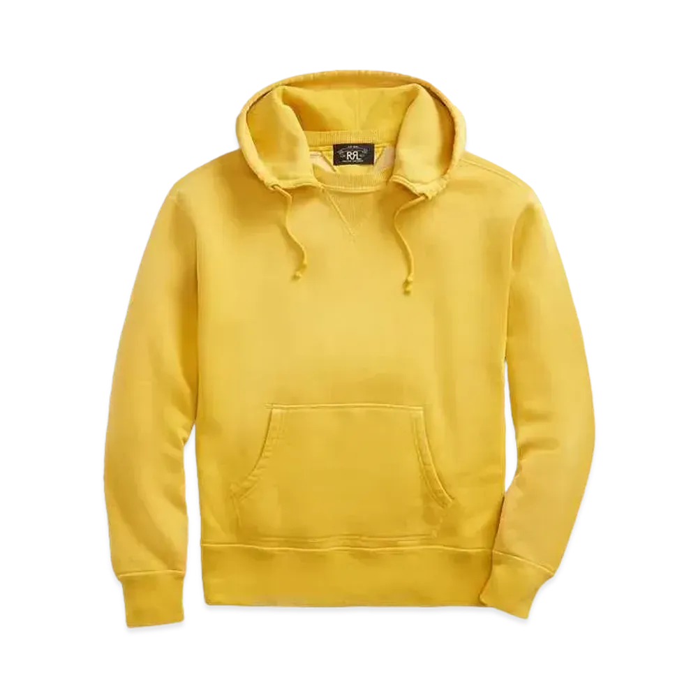 RRL Ralph Lauren Garment-Dyed Fleece Hoodie #1 "Yellow"