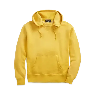 RRL Ralph Lauren Garment-Dyed Fleece Hoodie #1 "Yellow"