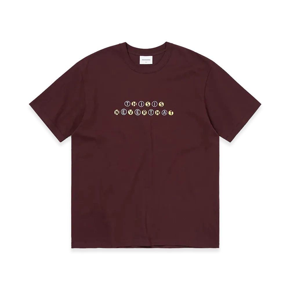 thisisneverthat Orb Type Tee "Burgundy"
