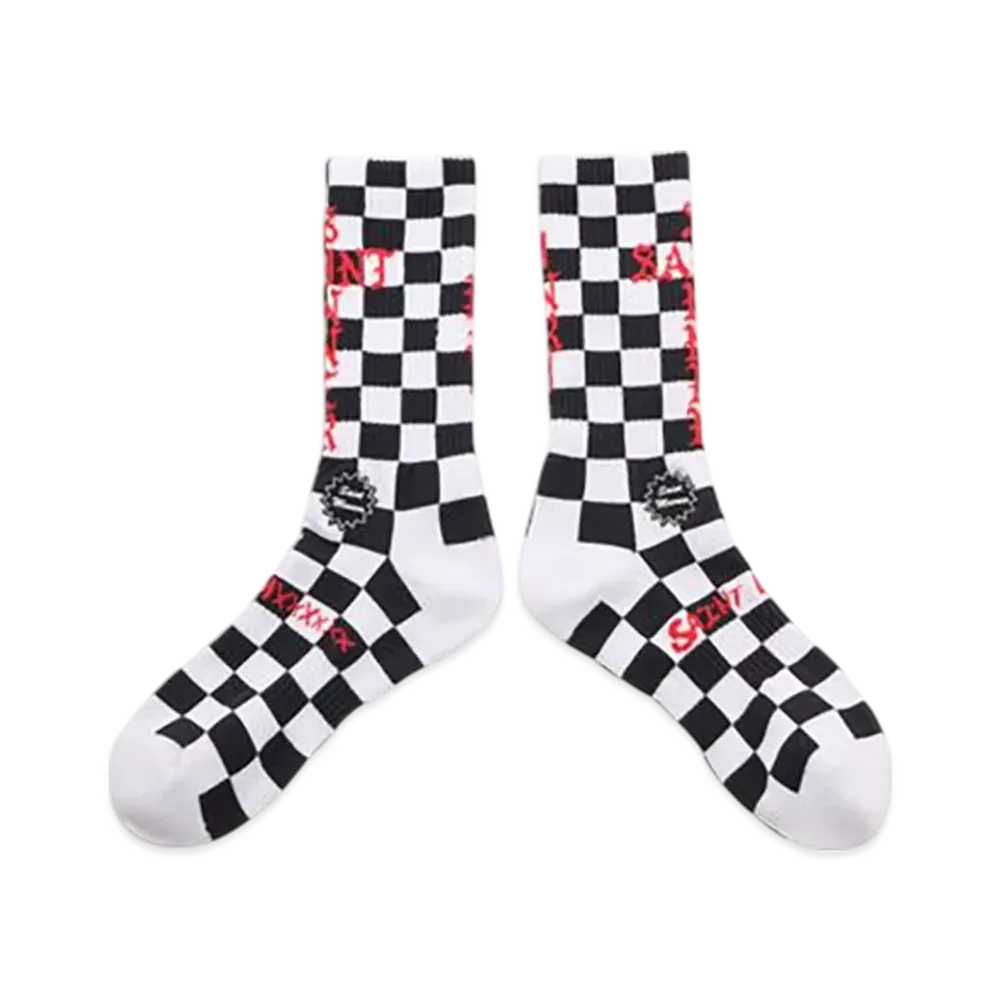 SAINT Mxxxxxx Sinner Socks (25FW) "Black/White"