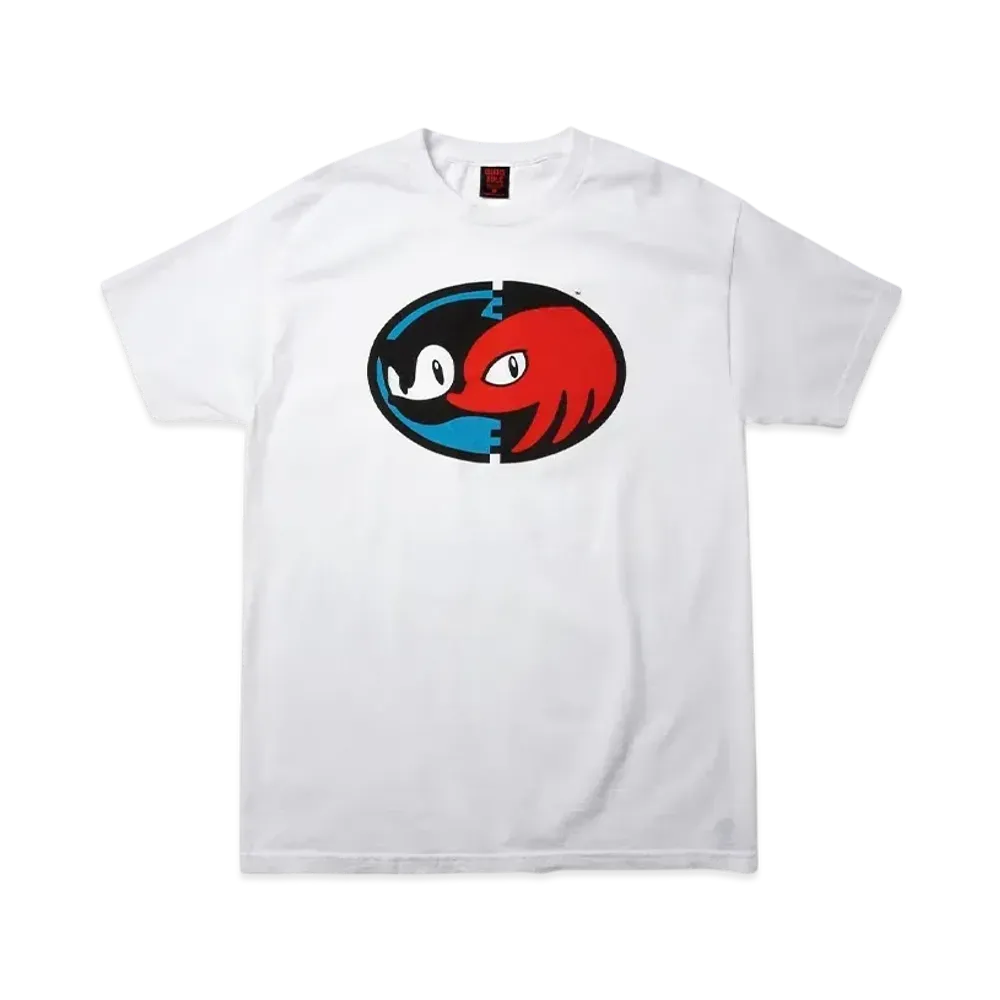 Geeks Rule x SEGA Sonic & Knuckles Silkscreen Printing T Shirt "White"