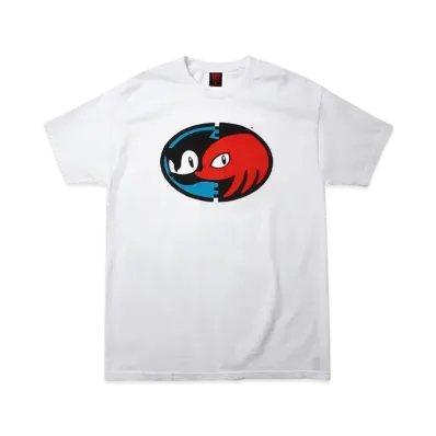 Geeks Rule x SEGA Sonic & Knuckles Silkscreen Printing T Shirt "White"