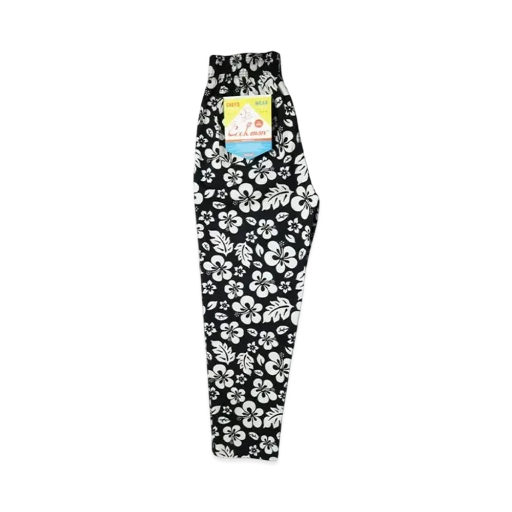 COOKMAN design Chef Pants "Hibiscus/Black"