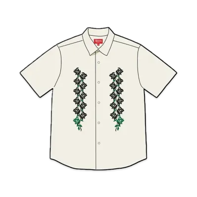 Supreme Needlepoint S/S Shirt "White"
