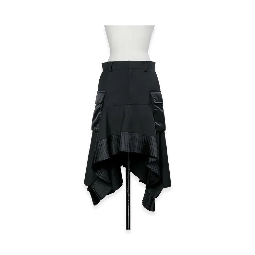 sacai Suiting x Nylon Twill Skirt "Black"